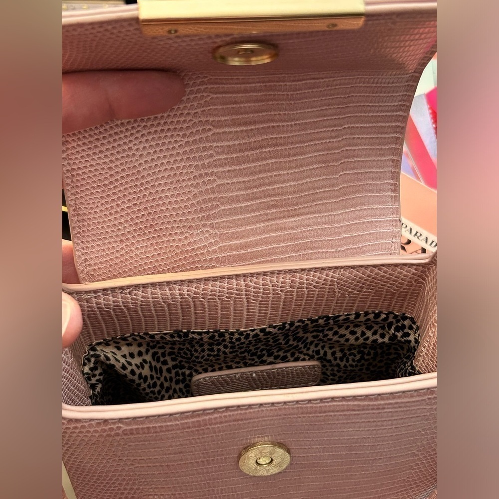 👛Pink Box Clutch Phone Bag Handbag Shoulder Crossbody Purse - Picture 8 of 9